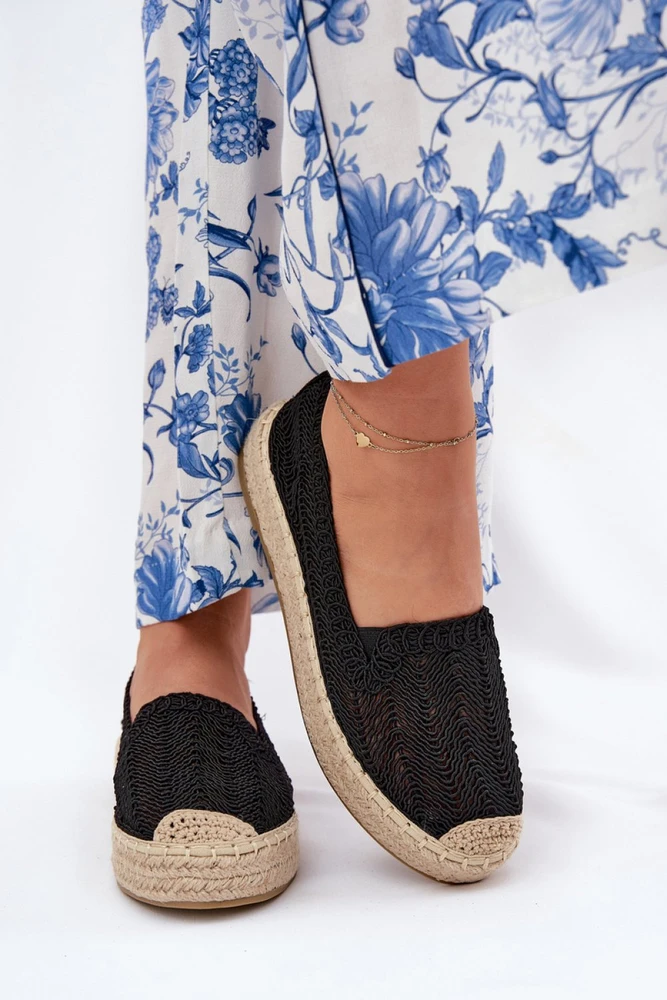 Šviesios drobinės vasarinės espadrilės moterims