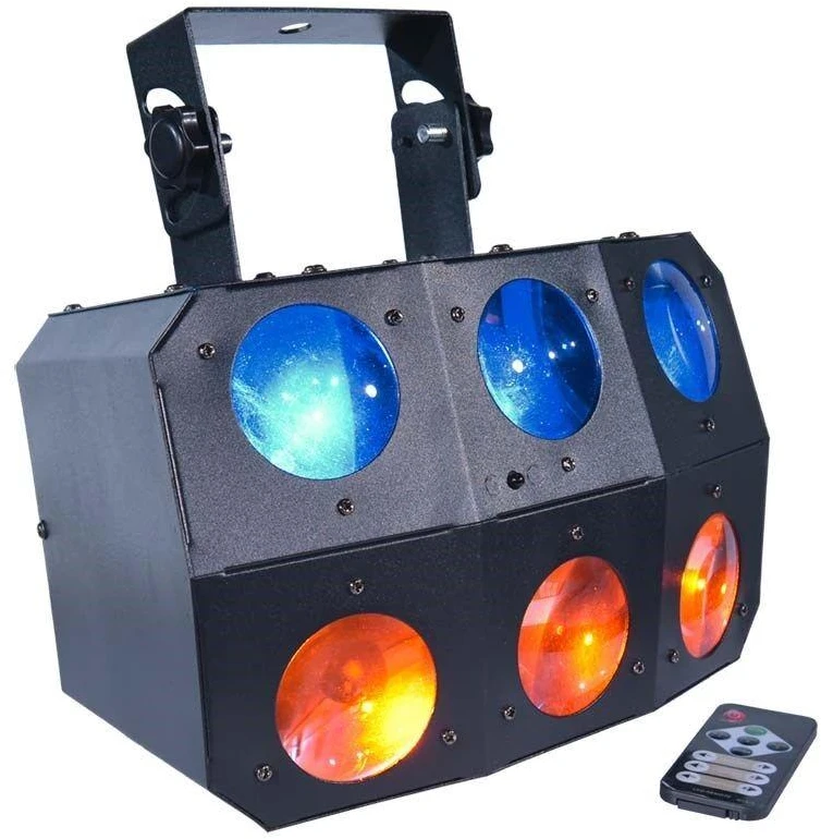 L4M LIGHT4ME ŠEŠIŲ AKIŲ SPINDULYS Stiprus LED spindulio efektas + NUOTOLINIO VALDYMO PULTAS