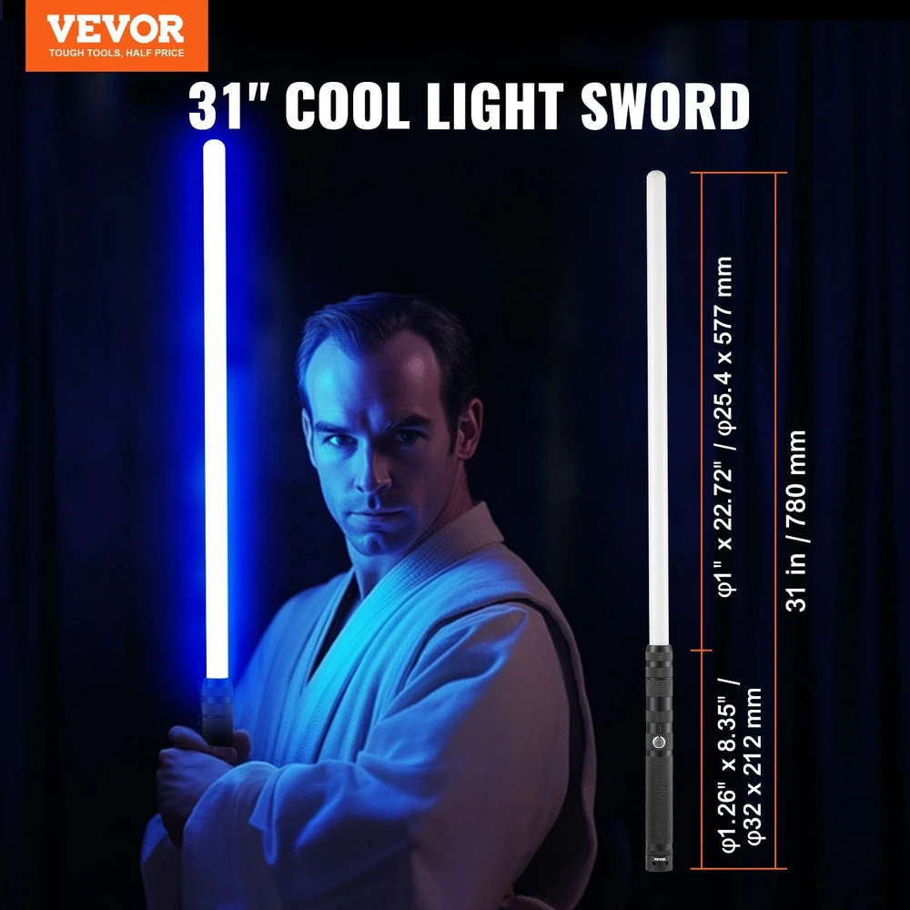 VEVOR Šviečiantis kardu žaislas su 14 RGB spalvų