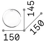 Šviestuvo gaubtas MAPA MINI, 150mm, 348681