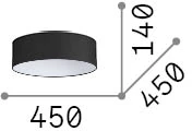 Šviestuvo gaubtas SET UP, baltas, 450mm, 345987