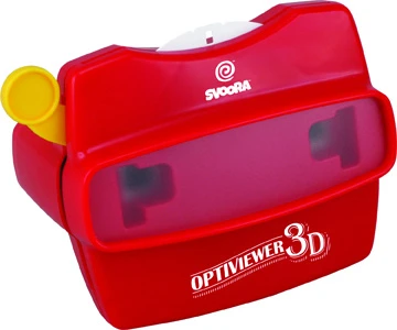 Retro 3D akiniai Optiviewer, su 2 diskais
