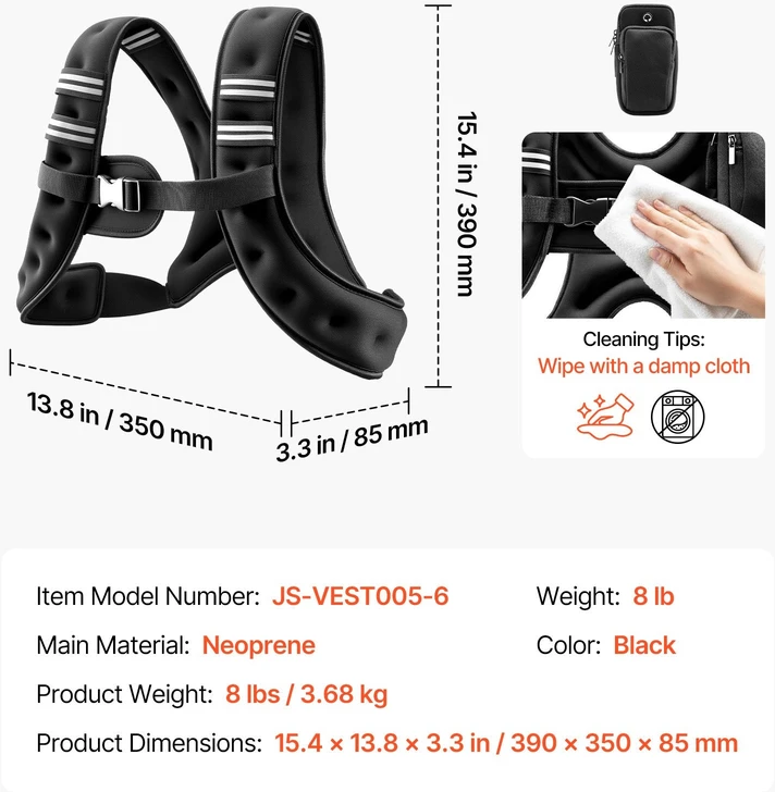 VEVOR 3,7kg svorio liemenė treniruotėms