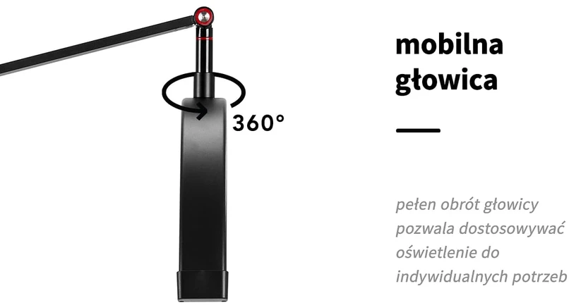 Activeshop Kosmetologinė stalinė LED lempa Glow MX3 Juodas