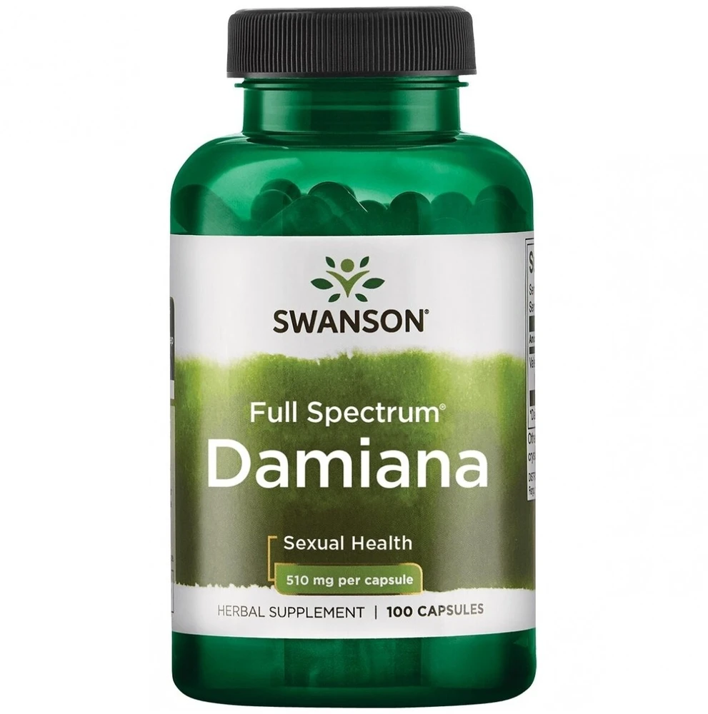 Swanson DAMIANA LAPAI 510mg – 100 kapsulių