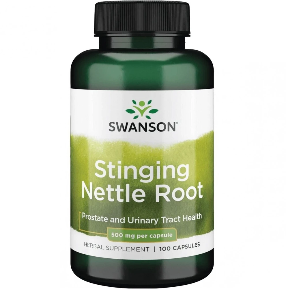 Didžiosios dilgėlės šaknis Stinging Nettle Root, Swanson, 500mg, 100 kapsulių