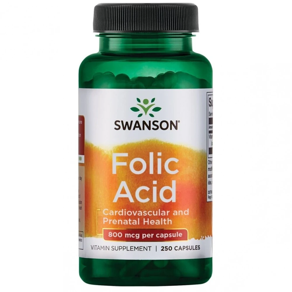 Swanson FOLIO RŪGŠTIS (FOLIATAI) 800 MCG – 250 kapsulių