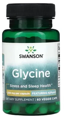 SWANSON GLICINAS 500 mg – 60 kapsulių