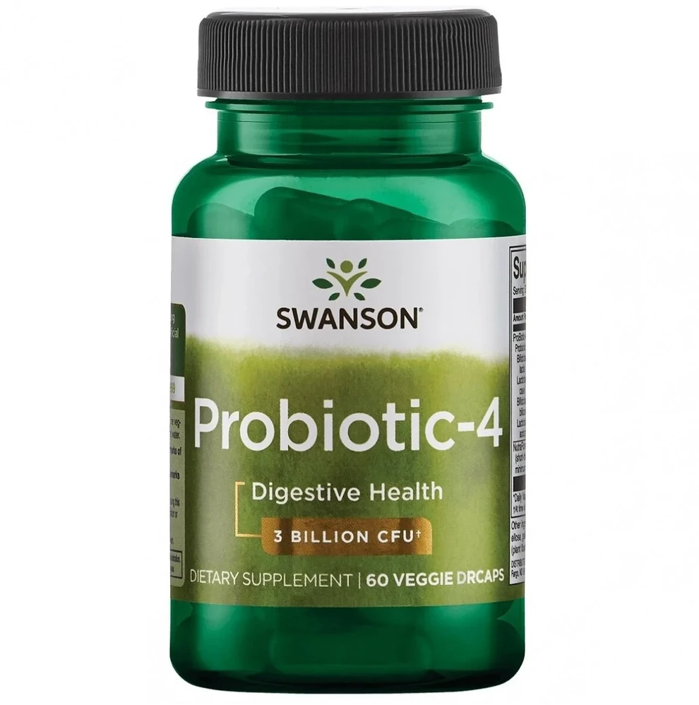 Swanson PIENO RŪGŠTIES BAKTERIJOS (PROBIOTIKAI 4) – 60 kapsulių