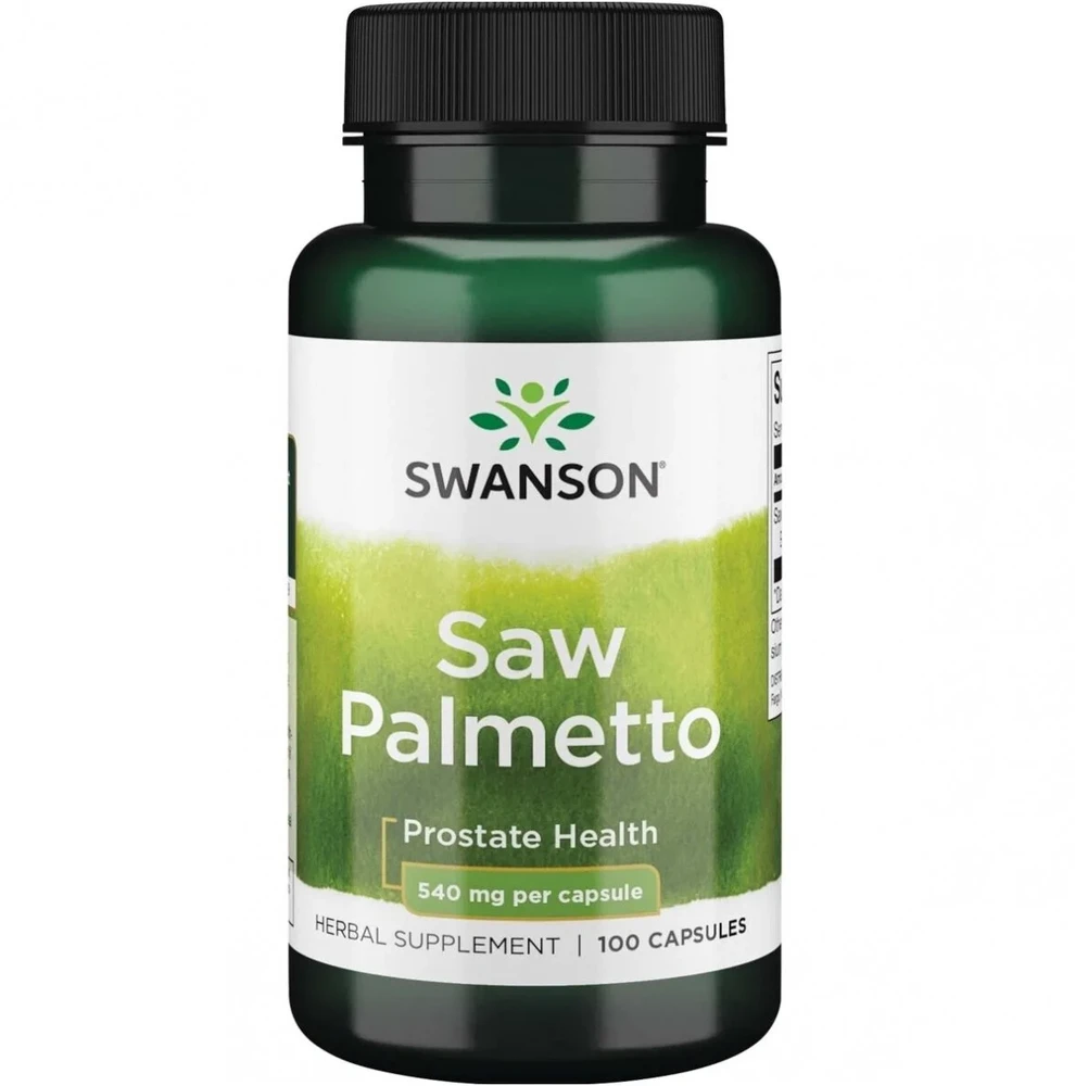 Gulsčioji serenoja Saw Palmetto, Swanson, 540mg, 100 kapsulių