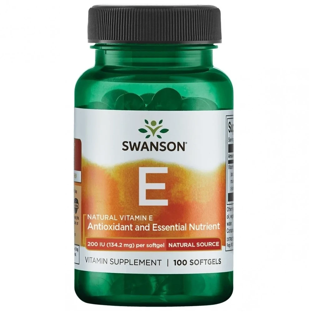 Swanson VITAMINAS E NATŪRALUS 200TV – 100 kapsulių