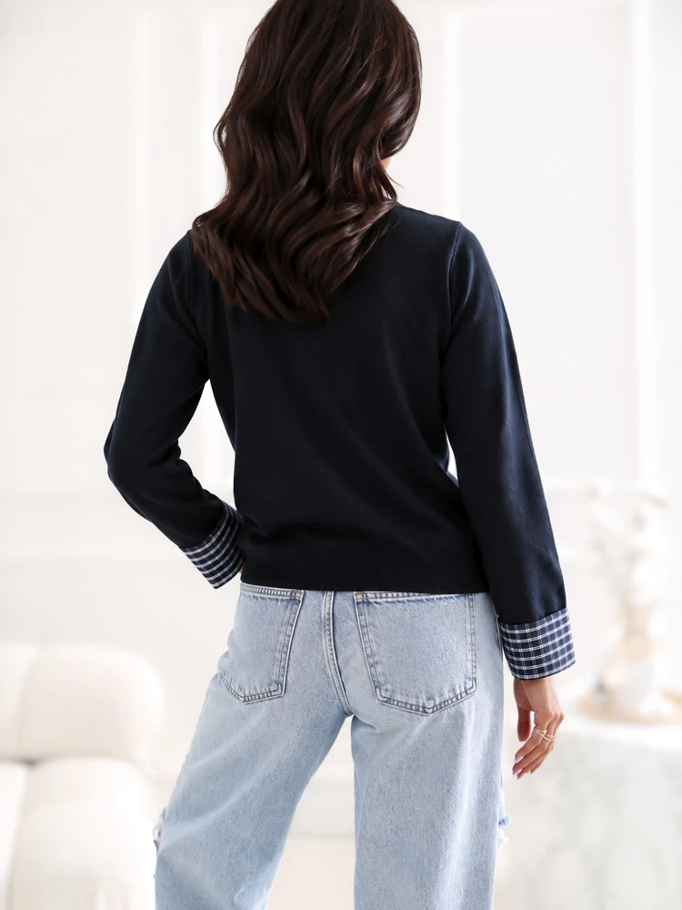 Sweter-CS-SW-57667.96-tamsiai mėlyna