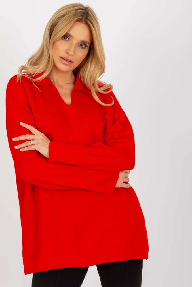 Sweter Damski LC 2261.00P Raudona - Rue Paris
