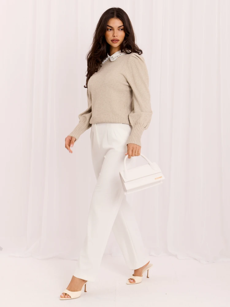 Sweter-IR-SW-YM926.13-smėlio spalva