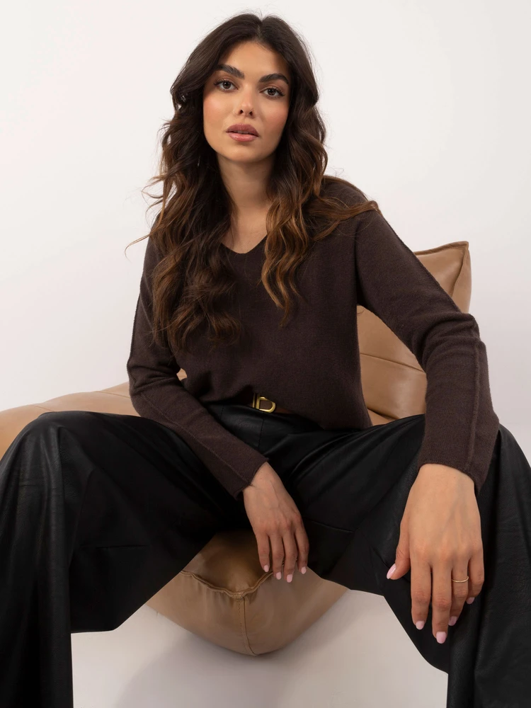 Sweter-IT-SW-0810.08P-ciemny ruda