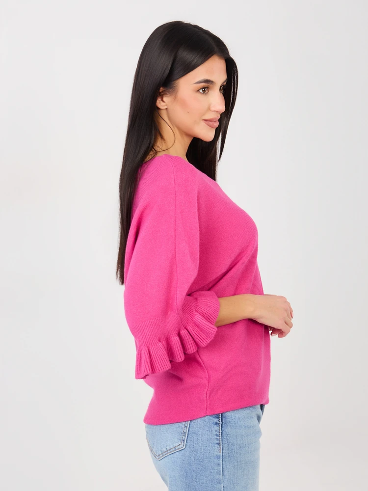 Megztinis oversize fuksijos spalvos
