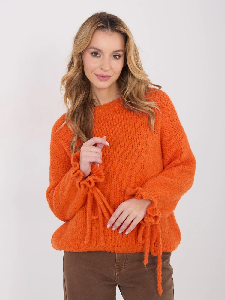 Megztinis moteriškas oversize oranžinis