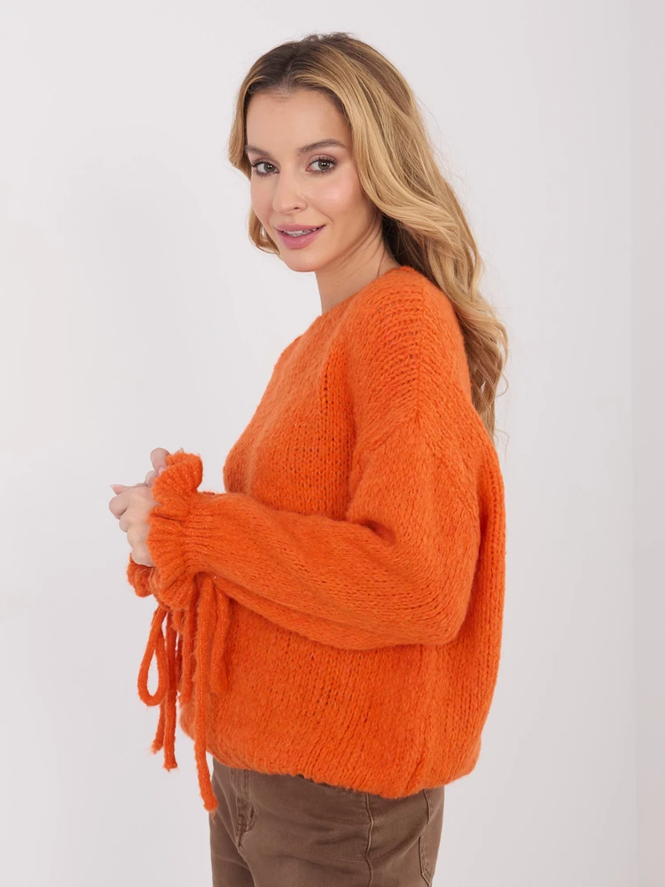 Megztinis moteriškas oversize oranžinis