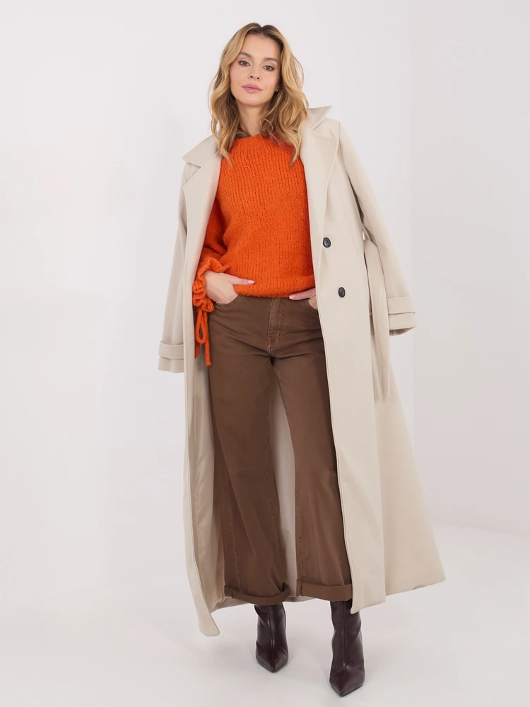 Megztinis moteriškas oversize oranžinis