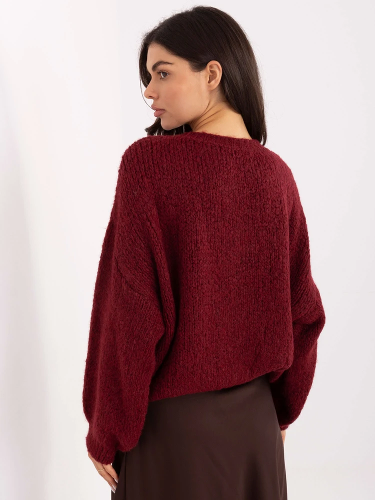 Džemperis bordo megztas – universalus pasirinkimas