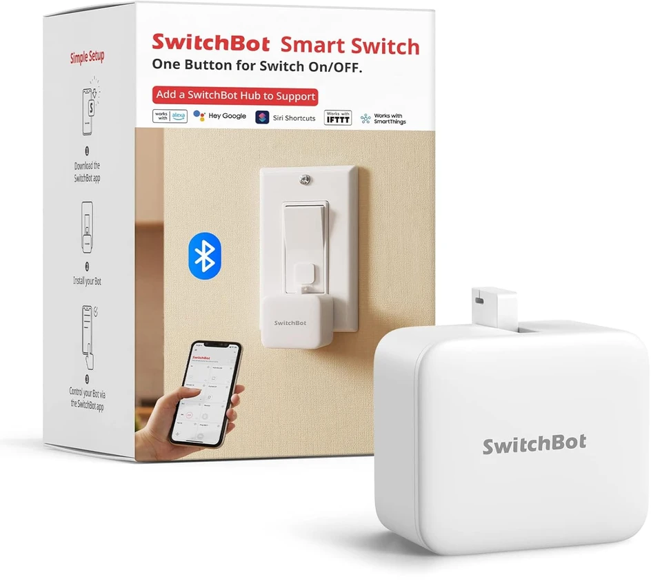 Belaidis nuotolinis jungiklis SwitchBot-S1 - baltas