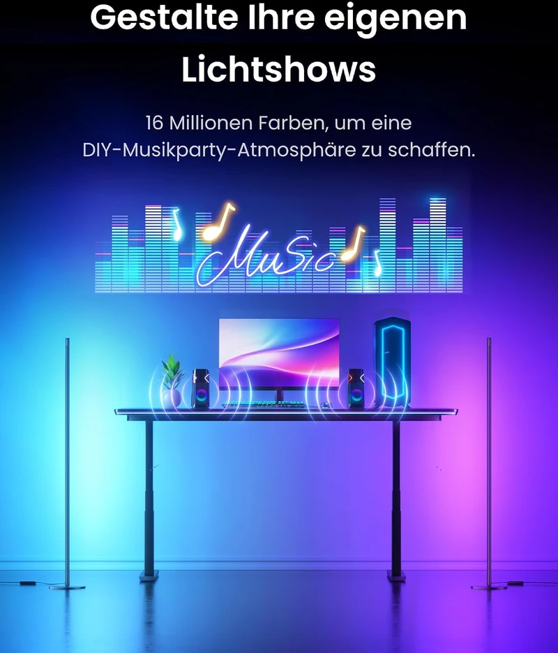 SwitchBot LED grindinis šviestuvas Matter RGBCCT, 18 W, Wi-Fi, Bluetooth, W1702100