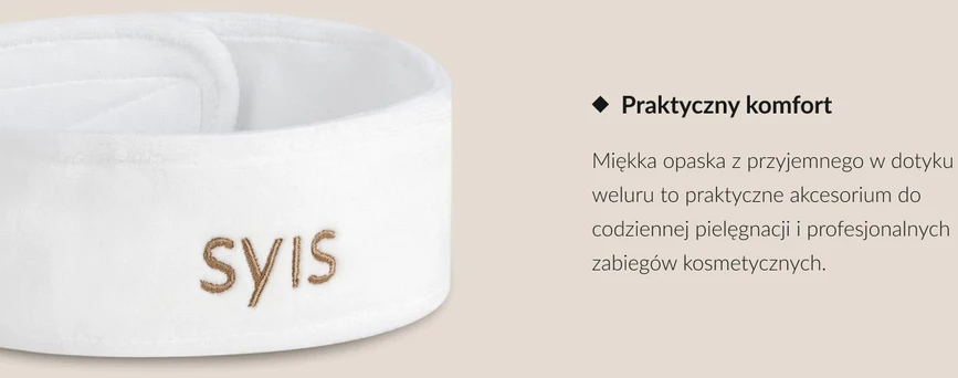 Activeshop Kosmetologinė galvos juosta SYIS veliūras, balta