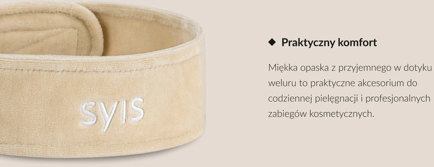 Activeshop Kosmetologinė galvos juosta SYIS veliūras, smėlio spalvos