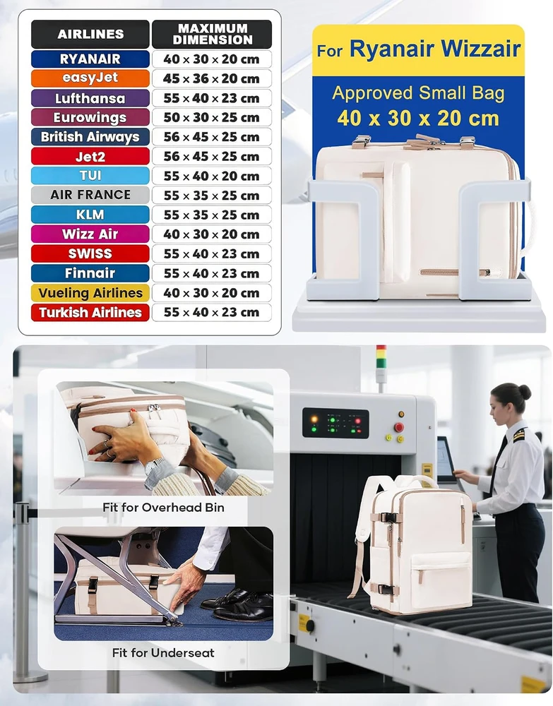 SZLX vakuuminė kelioninė kuprinė 40 × 20 × 25 cm, 20,5 l, su elektrine pompa