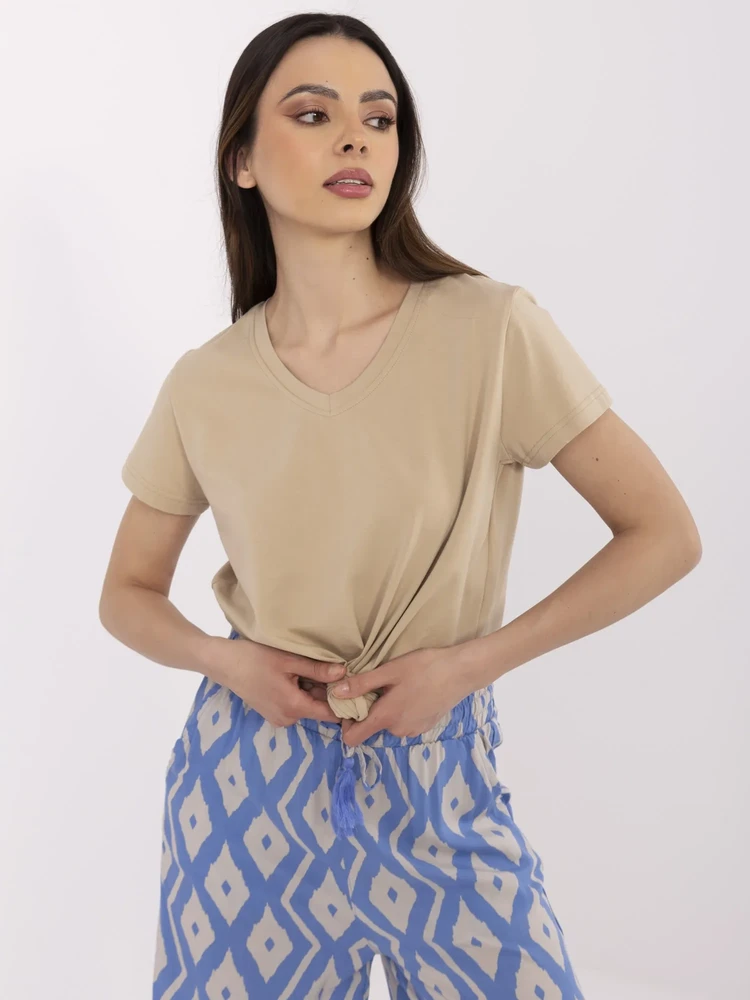 T-shirt-CLM-TS-1639.12-smėlio spalva