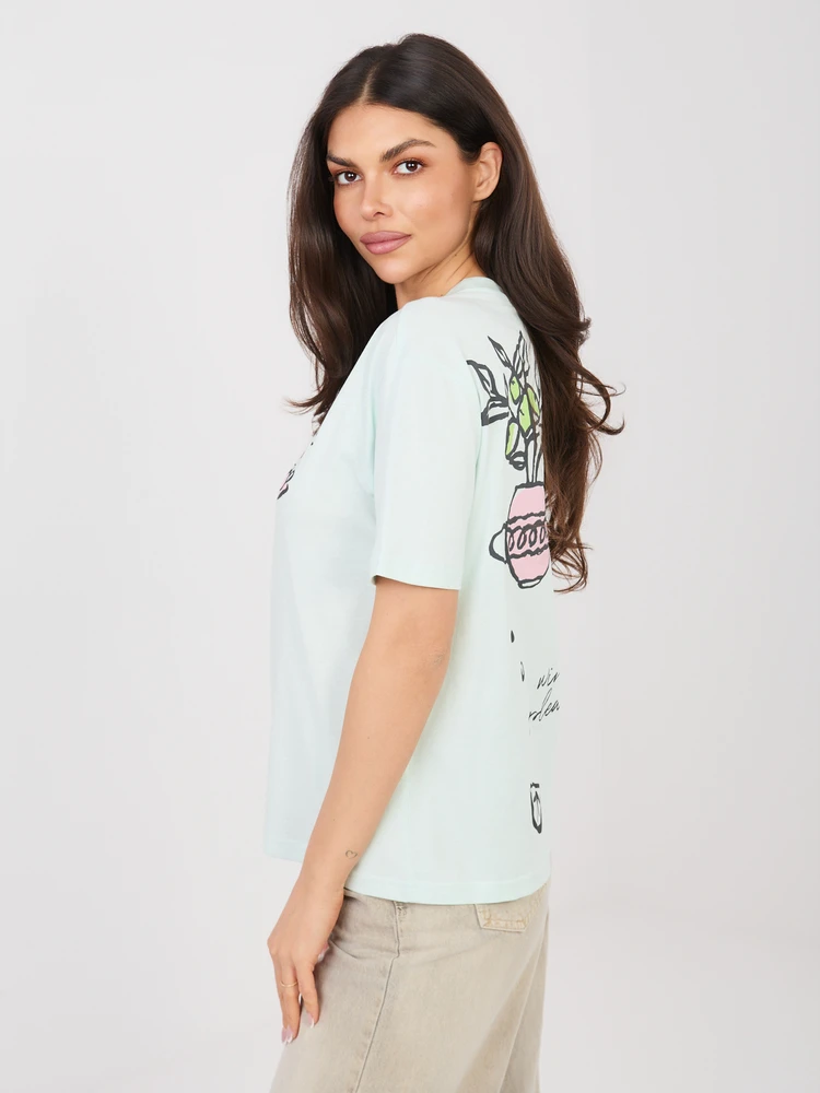 T-shirt-D12022AH02645AA-mietowy