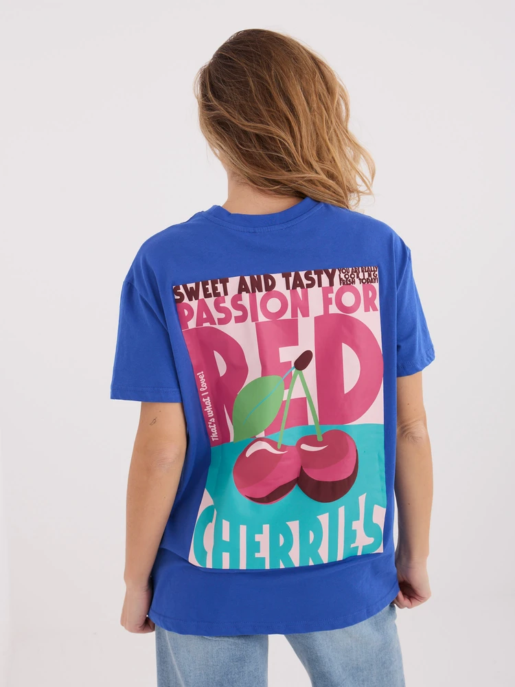 T-shirt-D12022AH02645W-ciemny mėlyna