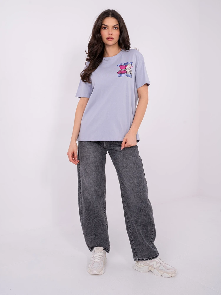 T-shirt-D12022AH02645Y-jasny violetinė