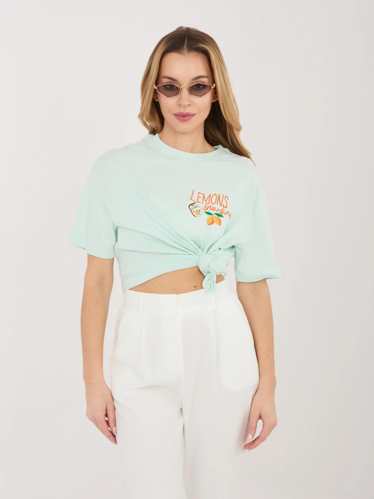 T-shirt-D12022AJ02645AD-mietowy