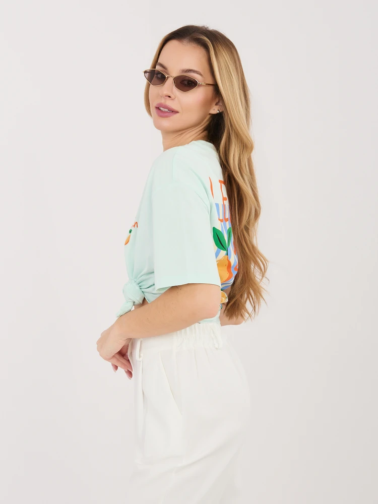 T-shirt-D12022AJ02645AD-mietowy