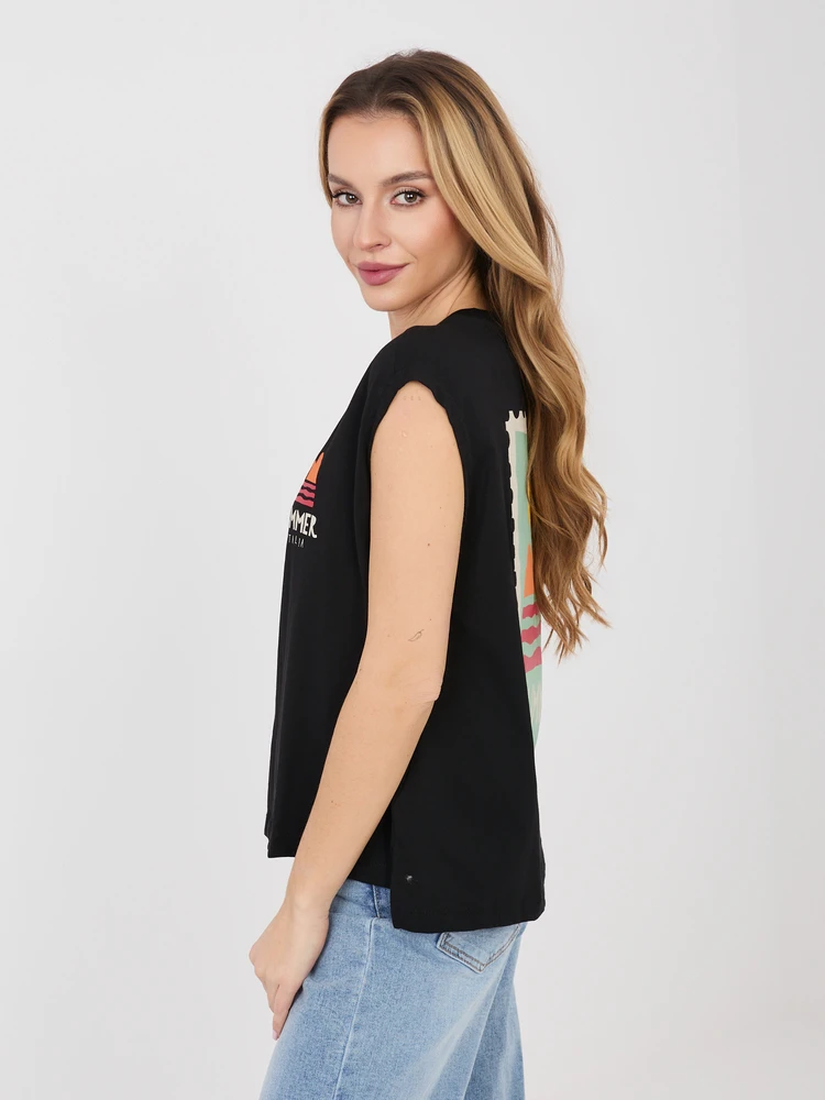 T-shirt-D12022M02769B-juoda