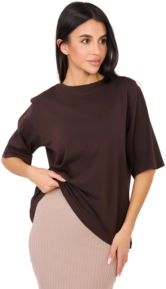 T-shirt-RV-TS-A1089.87-ciemny ruda