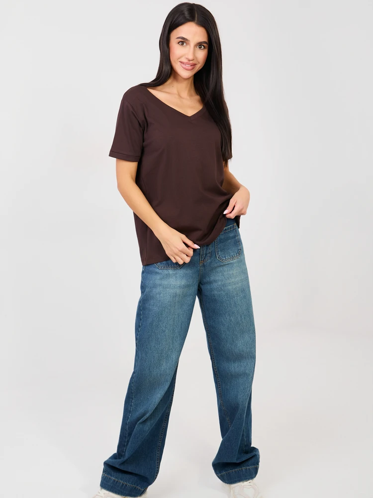 T-shirt-RV-TS-A1094.45-ciemny ruda