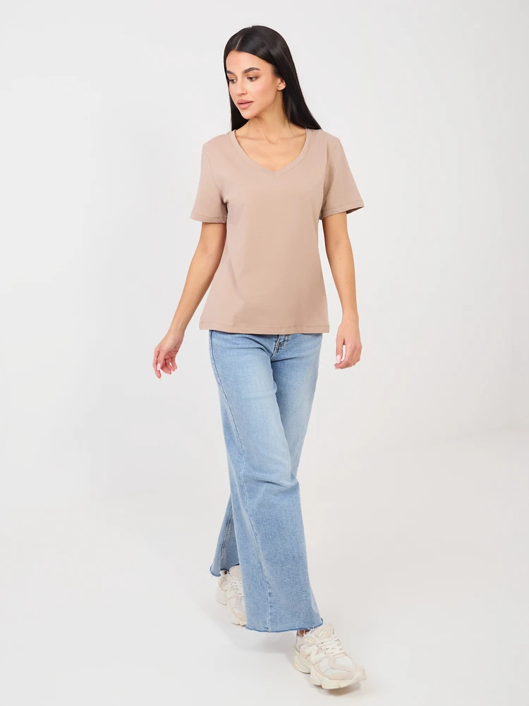 T-shirt-RV-TS-A1095.33-ciemny bezowy
