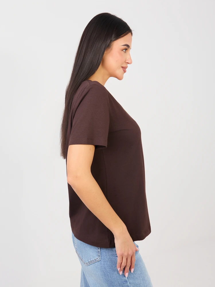 T-shirt-RV-TS-A1095.33-ciemny ruda