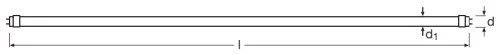 T8 lempa SubstiTUBE© MOTION, su judesio davikliu 7.3 W/4000K 600 mm EM