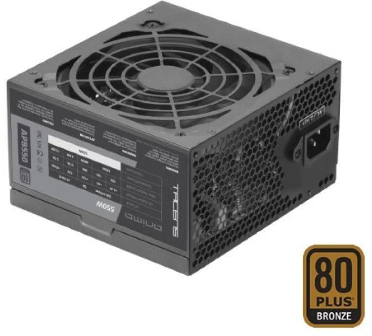Tacens APB550B maitinimo blokas 550 W 20+4 kontaktų ATX ATX Juodas