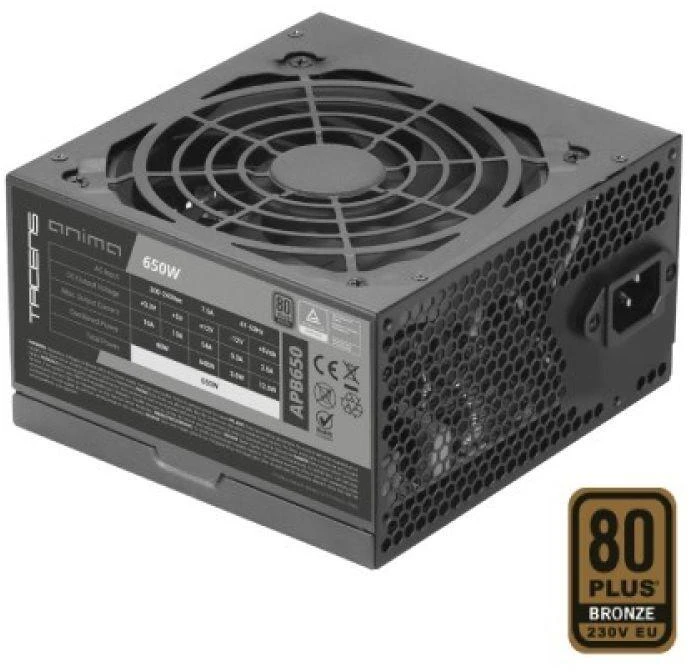 Tacens Anima APB650 maitinimo blokas 650 W 24 kontaktų ATX ATX Juodas