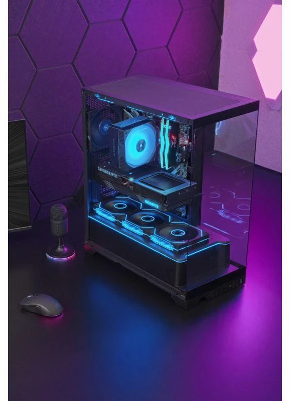 „Tacens Mars Gaming MCPRISMA“ kompiuterio korpusas, Midi Tower, Juodas