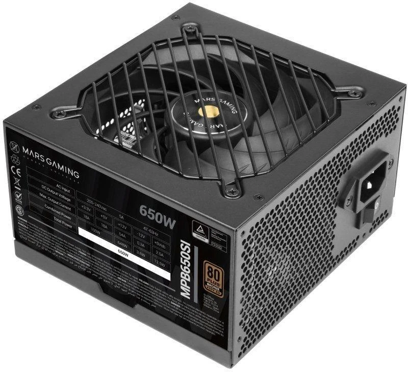 „tacens Mars Gaming MPB650SI“ maitinimo blokas 650 W 24 kontaktų ATX ATX Juodas