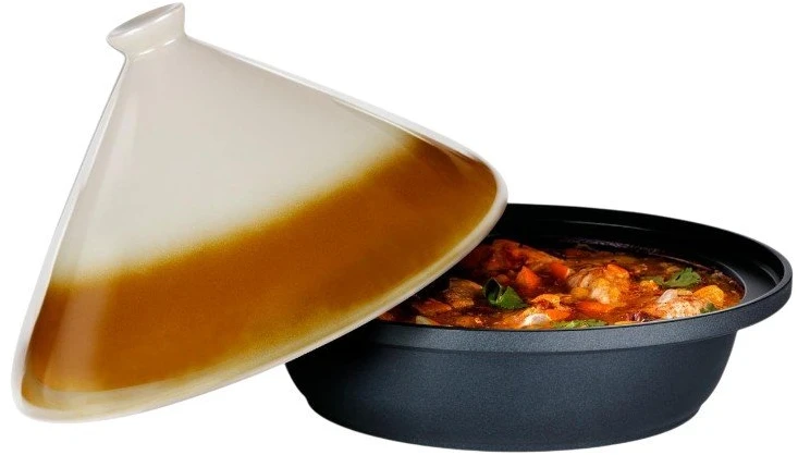 Alpina - Tajine troškinys puodas su keraminiu kūginiu dangčiu 30x25 cm 2,5 l