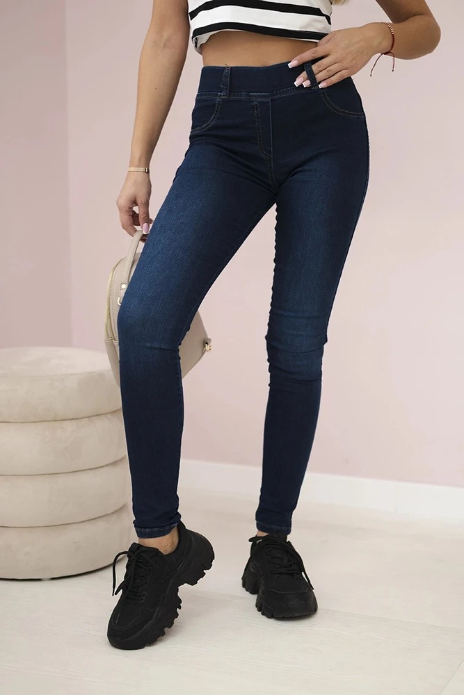 Tamsiai mėlynos džinsinės kelnės Dark denim pants