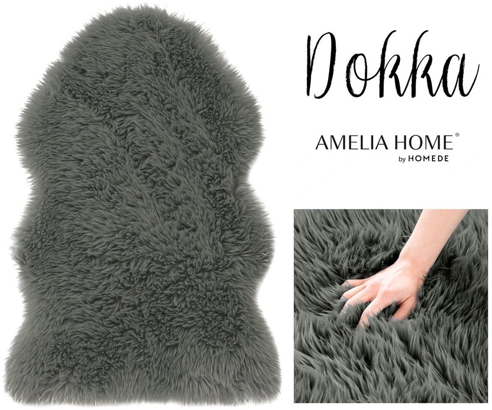 AmeliaHome Tamsiai pilkas kilimas Dokka 75 × 150 cm
