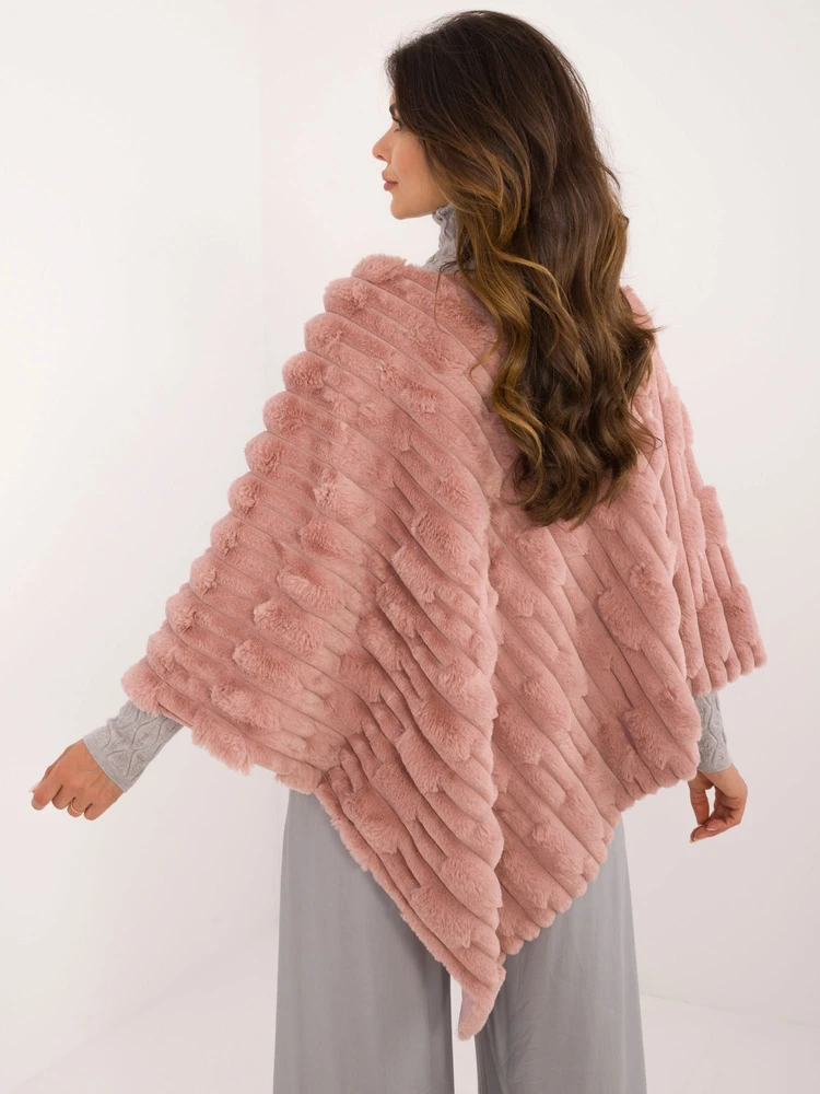 Tamsiai rožinis oversize pončas