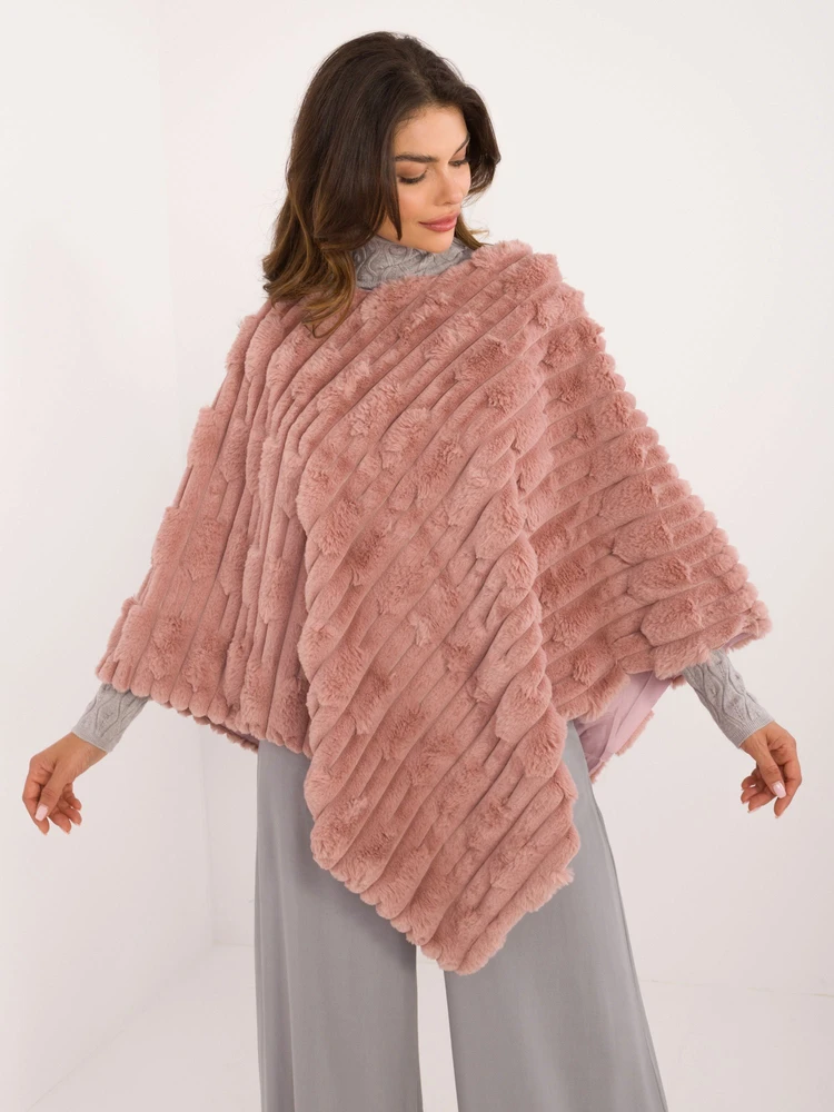 Tamsiai rožinis oversize pončas